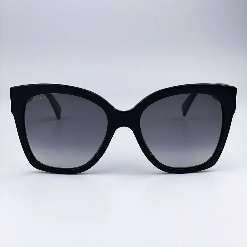 NEW Gucci  GG0459S 001 Black Gray Gradient Cat Eye Women Sunglasses